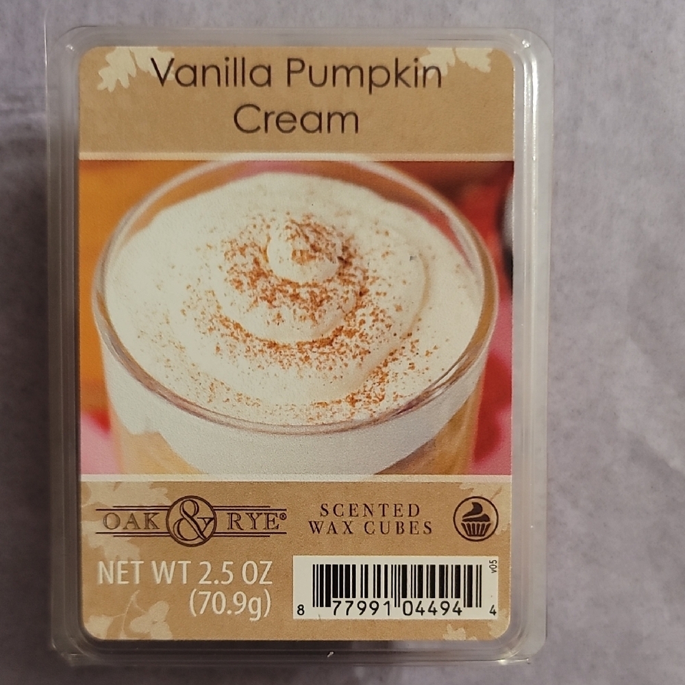 🌟NIB🌟 Oak & Rye Vanilla Pumpkin Cream Scented Wax Cubes